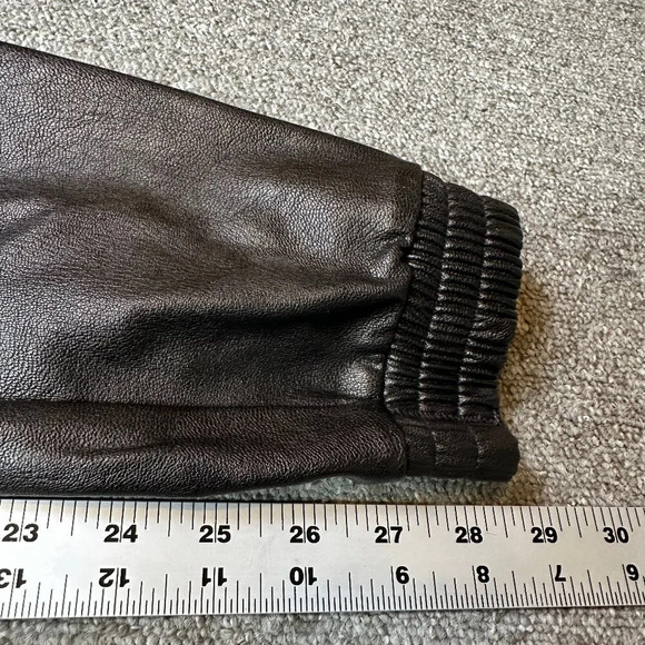 Spanx Faux Leather Vegan Jogger Pants in Black Size Small - Picture 5 of 7